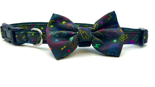 Premium Music Dog Collar with BowTie